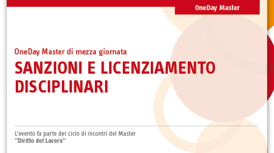 Immagine Master sanzioni e licenziamento disciplinari | Euroconference